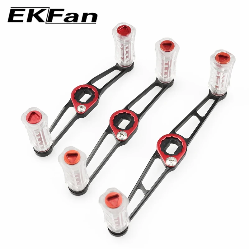 EKFan 10G Ultralight 80MM 90MM 105MM 8x5/7x4MM Hole Handle 7075 Alloy For Dawa Shmano Water Drop Fishing Reel Wheel Handles Part