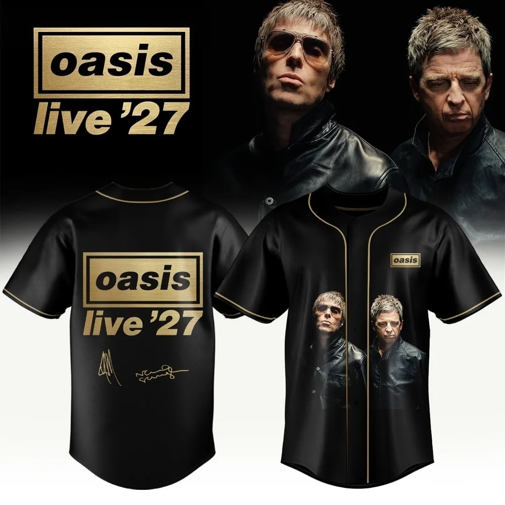 Oasis Live ’27 Limited Edition 3D Print Jersey Men Summer Sports T-shirt Breathable Quick Drying Streetwear Clothing Unisex