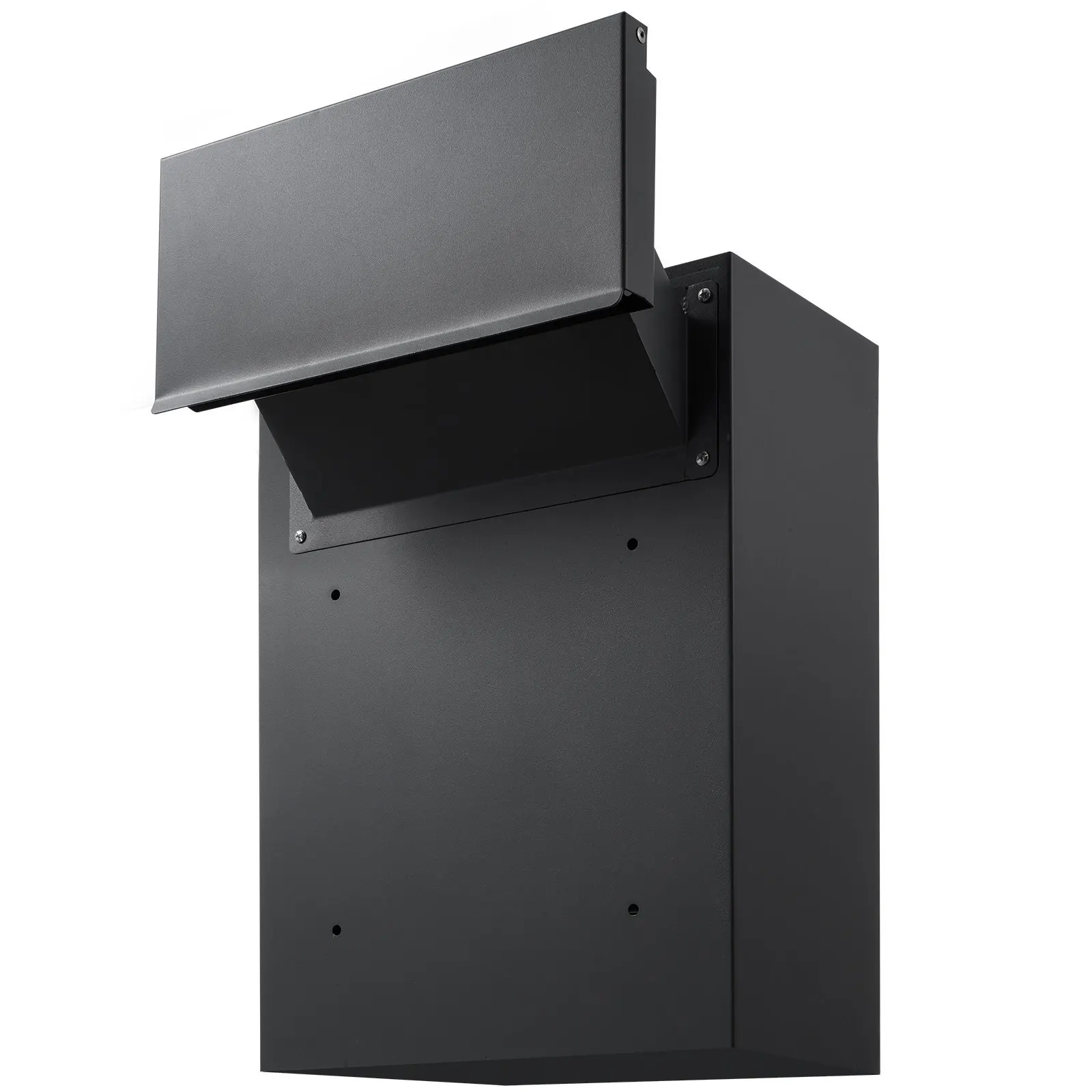Einbau-Briefkasten für die Wandmontage, 320x158x430 mm, Wanddurchfahrbarer Paketbriefkasten, 70 bis 200 mm, aus robustem Stahl, Ver