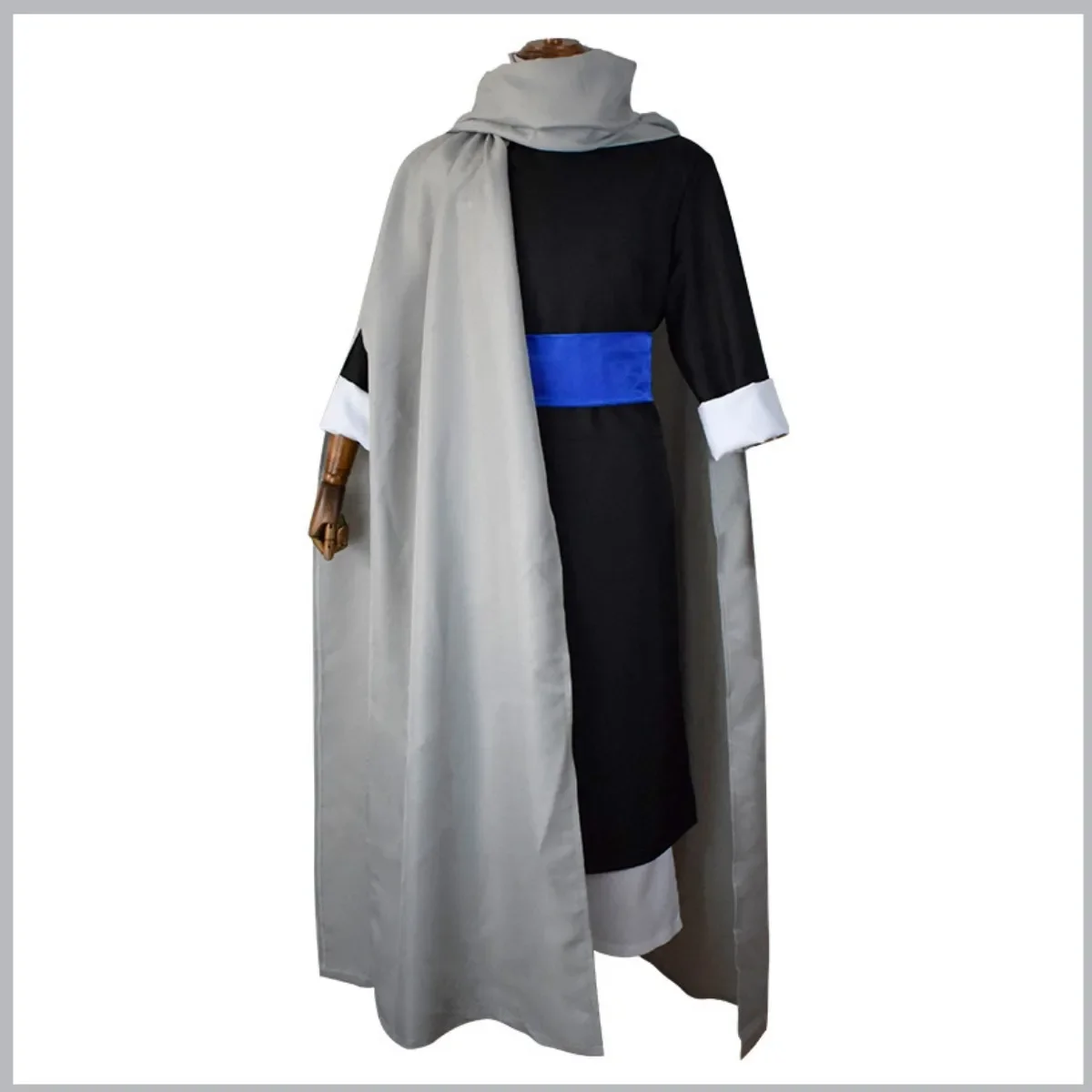 Anime Gintama Kamui Cosplay Costume Wig Chinese Style Black Practice Clothes Cloak Adult Man Traditional Festival Party Suit