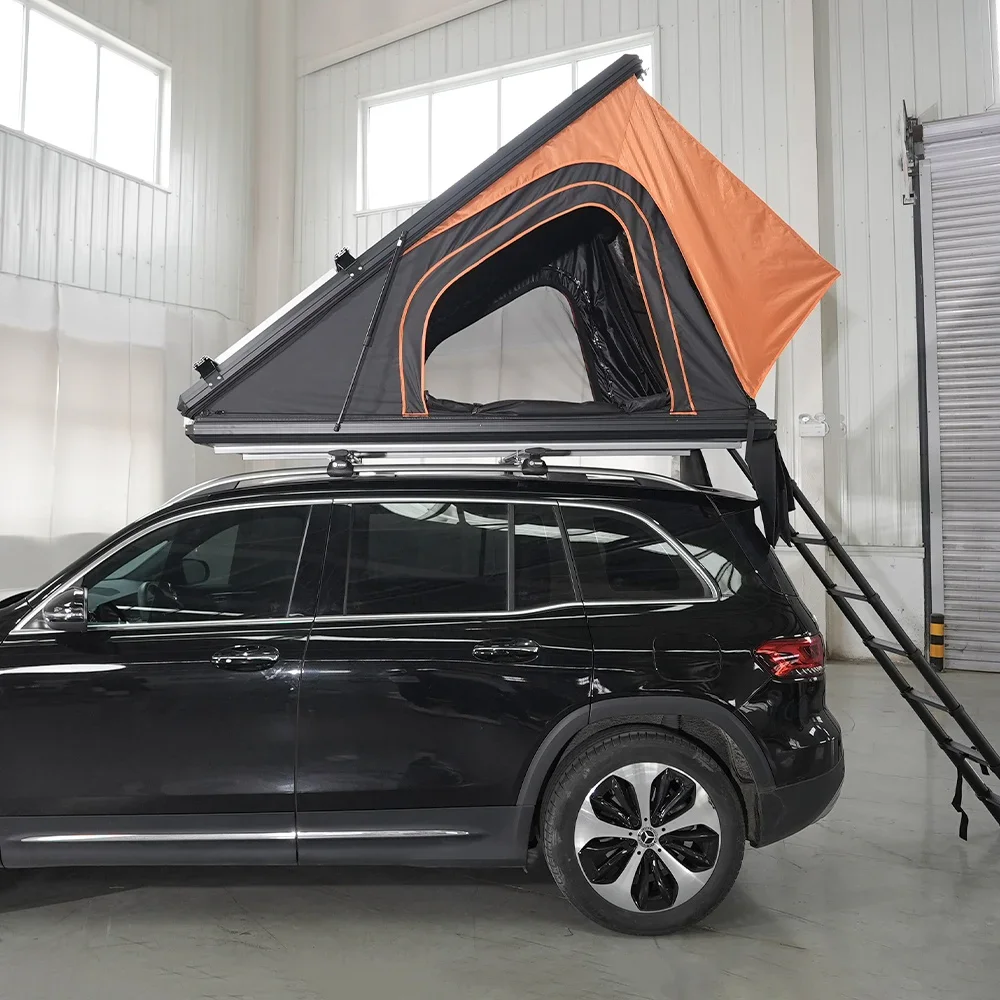 2-Person Waterproof Car Roof Top Tent Hard Shell Style With Aluminum Poles For Camping And Sale Rooftop Tent