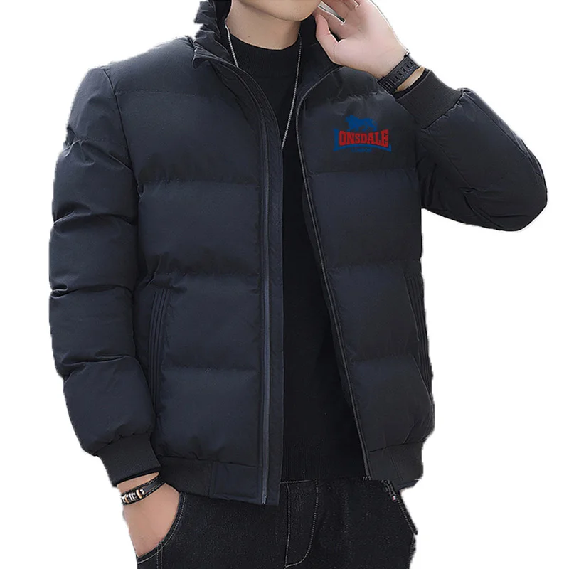 Hot selling winter brand sports, leisure, fashion, warm and windproof zipper stand collar, thickened jacket, men\'s jacket