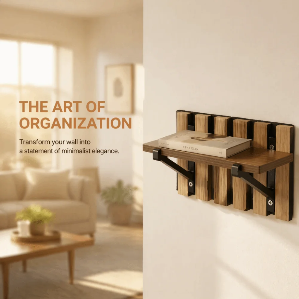 3D Printed Soundproof Board Storage Rack Easy Installation Simple Installation Acoustic Panel Shelf Wall Mount