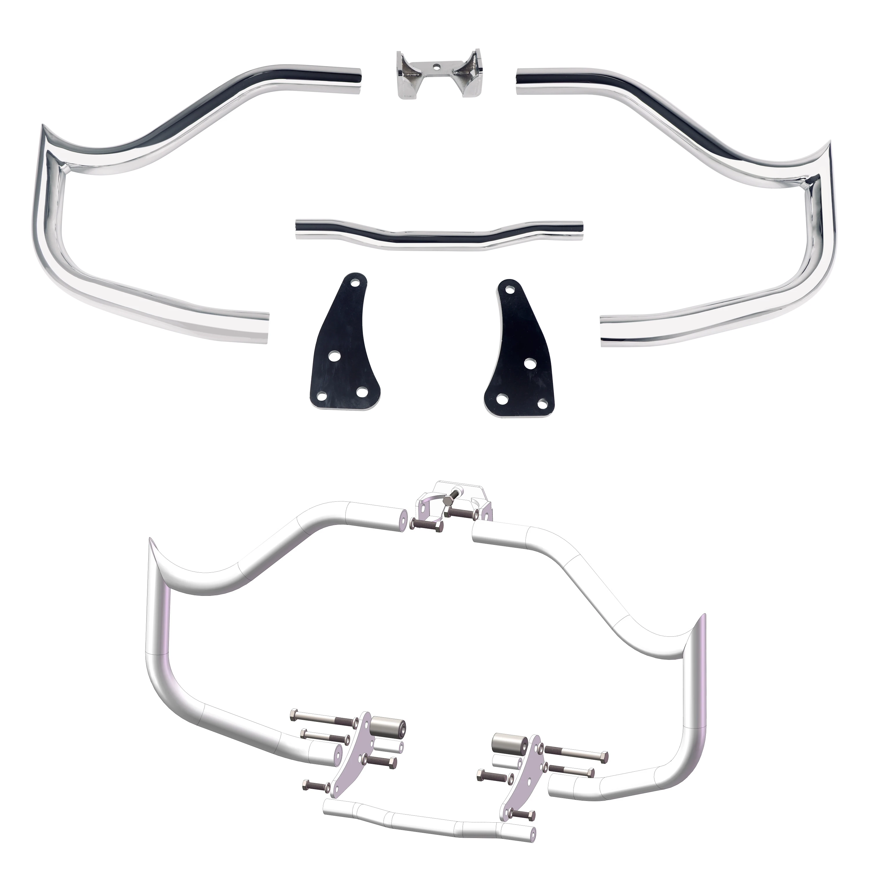 

1.5'' Big Buddy Crashbar for R18 BMW Motorcycle Engine Guard Chrome, Strong Highway Bar-BMCB-3801C