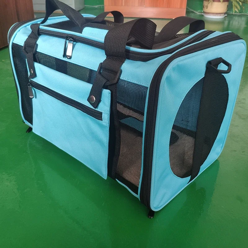 Dog Carrier Bag Soft Side Breathable Backpack Cat Pet Carriers Shoulder Bag Airline Approved Transport For Small Dogs Cats