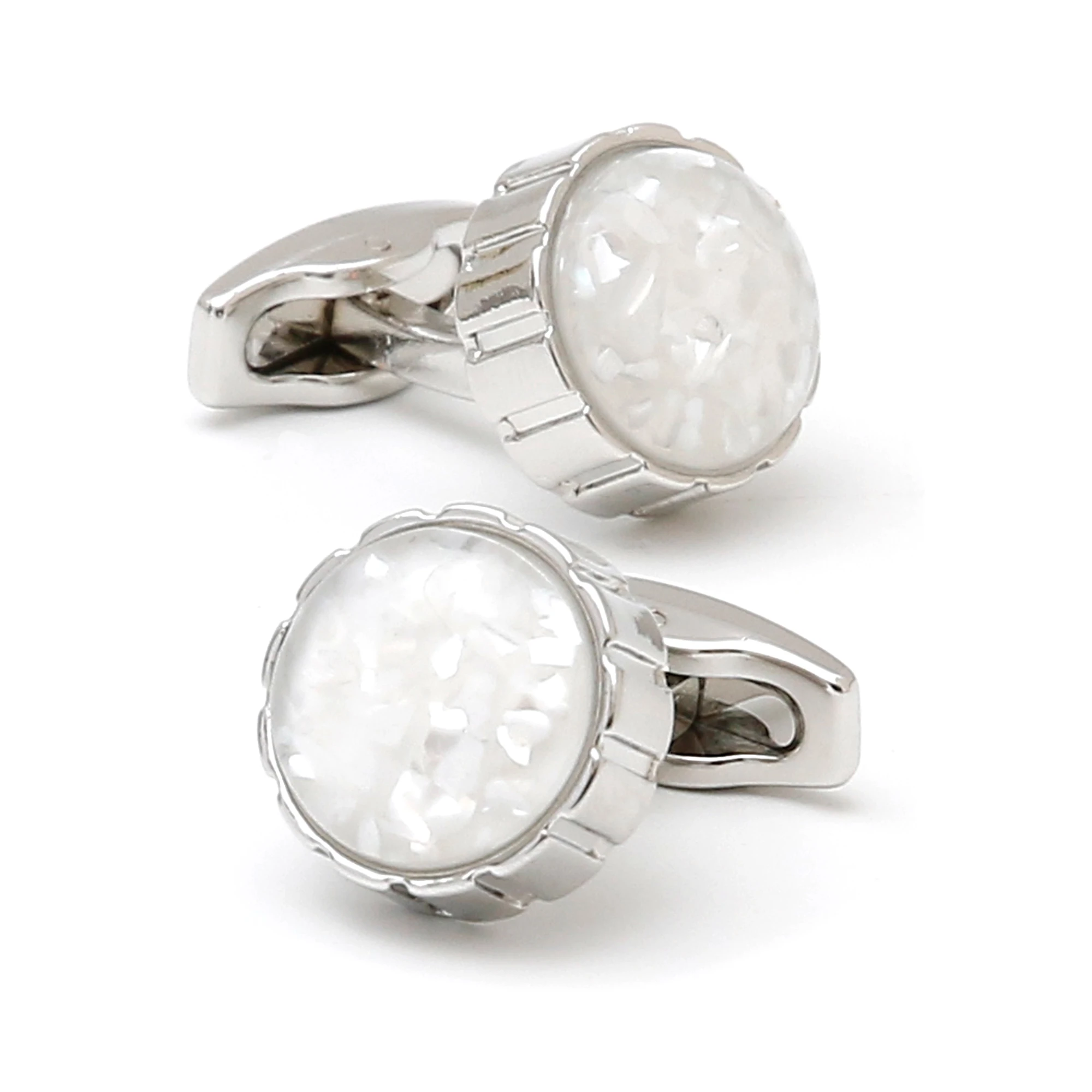 

Cufflinks for Men TOMYE XK23017 Cute Silver Color Synthetic Crystal Round Button Dress Shirt Cuff Links Jewelry