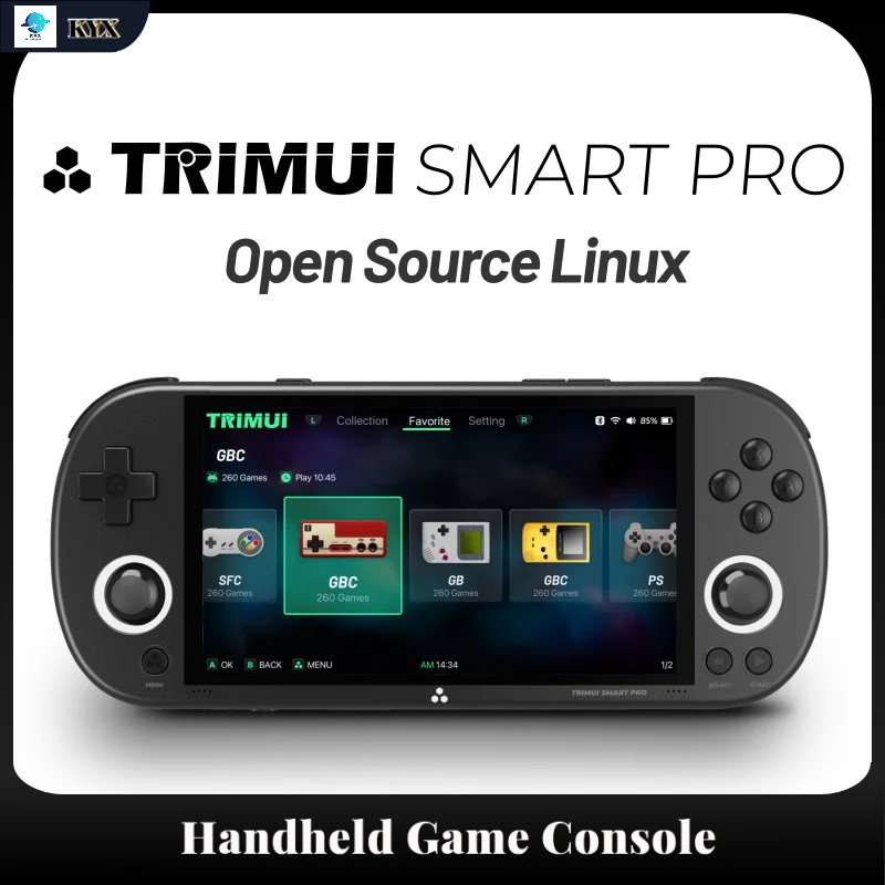 

Trimui Smart Pro Handheld Game Console 4.96''IPS Screen Linux System Joystick RGB Lighting Smartpro Retro Video Game Gift