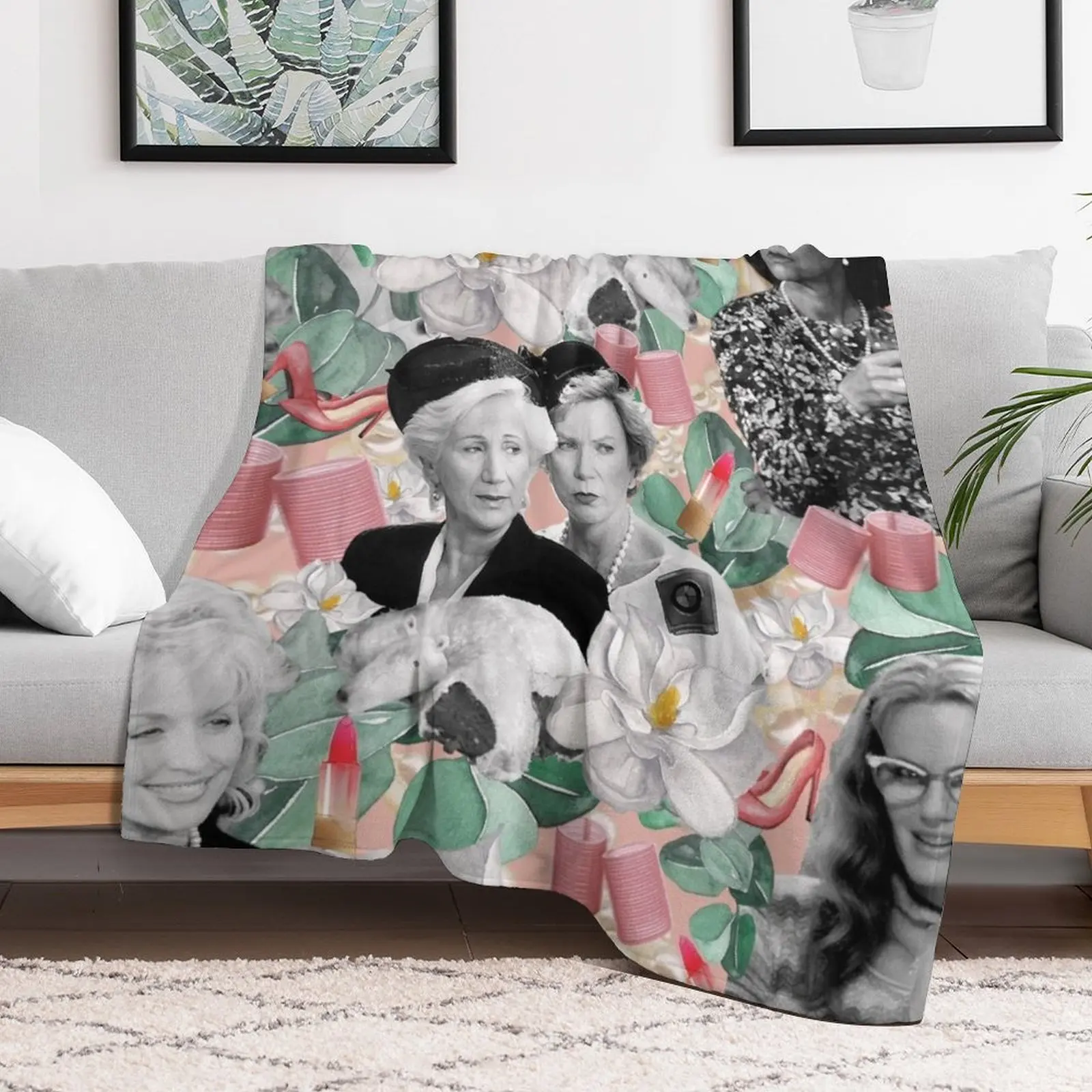 Steel Magnolias Southern Charm Collage Throw Blanket Sleeping Bag Furry wednesday for sofa Blankets