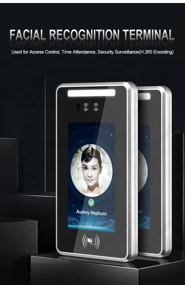 Sistema de control de acceso de entrada de puerta con capacidad facial de 24.000 con software gratuito de protocolo MQTT Dispositivo de reconocimiento facial y tipo de tarjeta