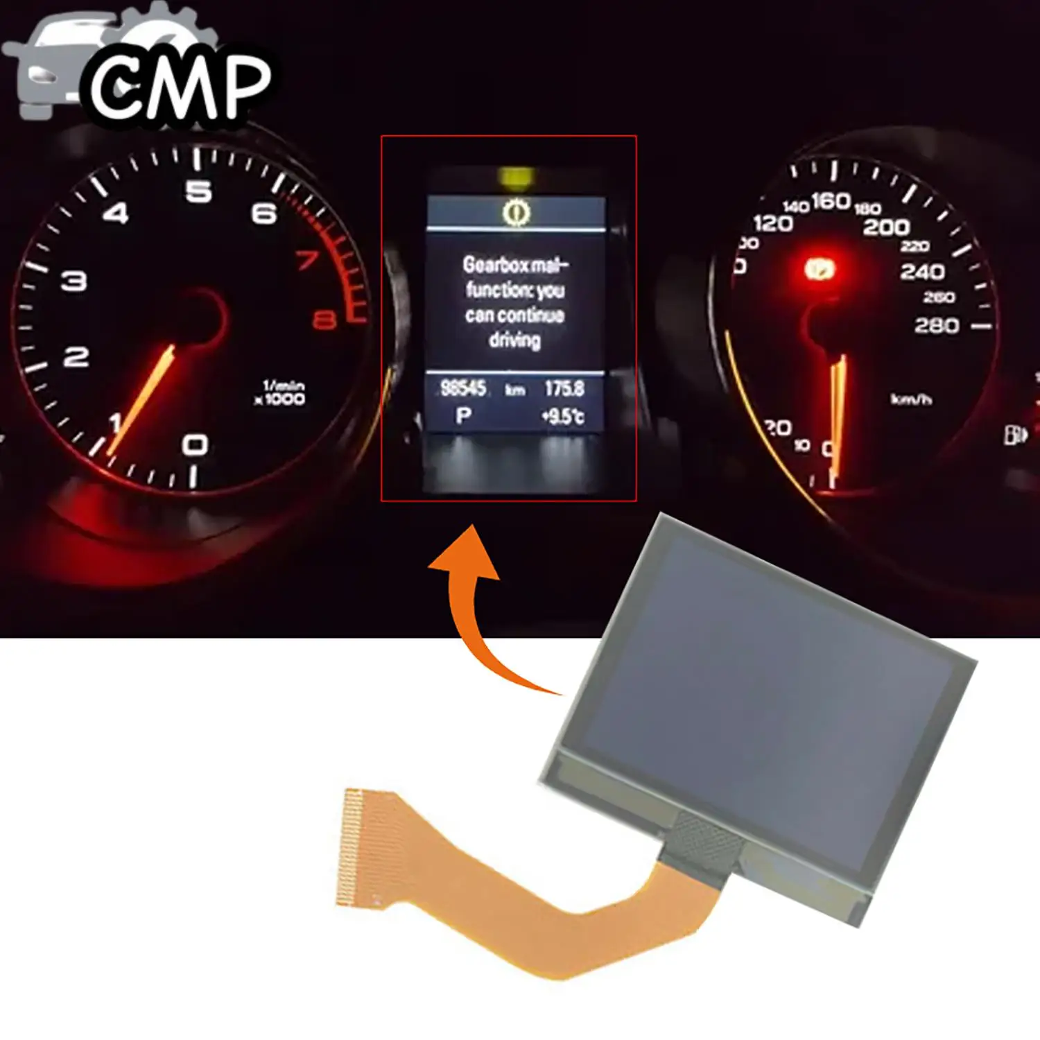 

1pc Car 7L6920 970D 7L6920970R/L Dashboard Monochrome LCD Screen for VW Touareg V6 Porsche Cayenne Cayenne S Pixel