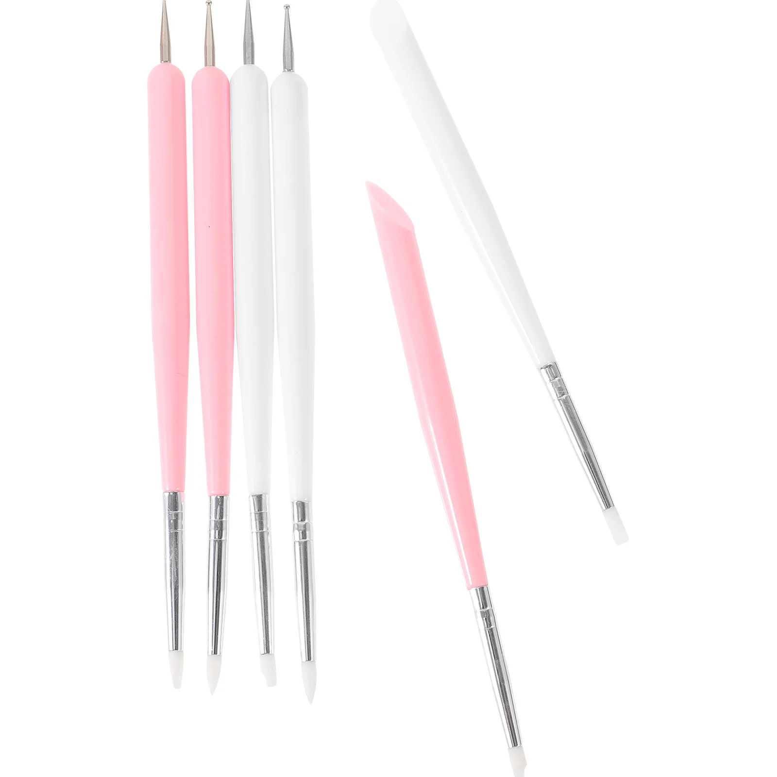 6 stuks nagelvoeringborstel voor acrylgelnagels dubbelzijdige kunst tekenpenkit lichtgewicht manicure gereedschap nagelkunstborstel