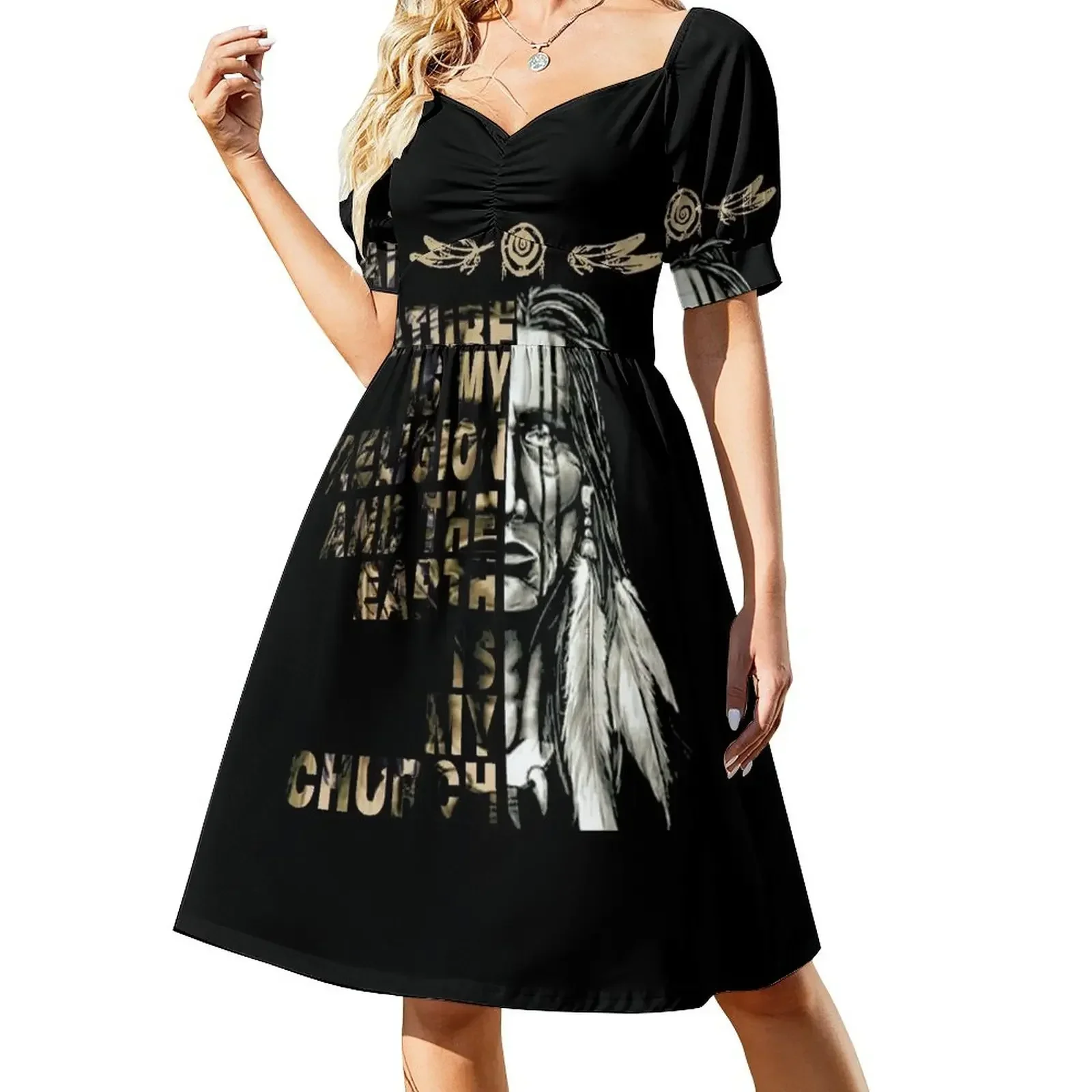 

nature is my religion and the earth is my church Sleeveless Dress elegant party dress for women 2025 Women's clothing Dress