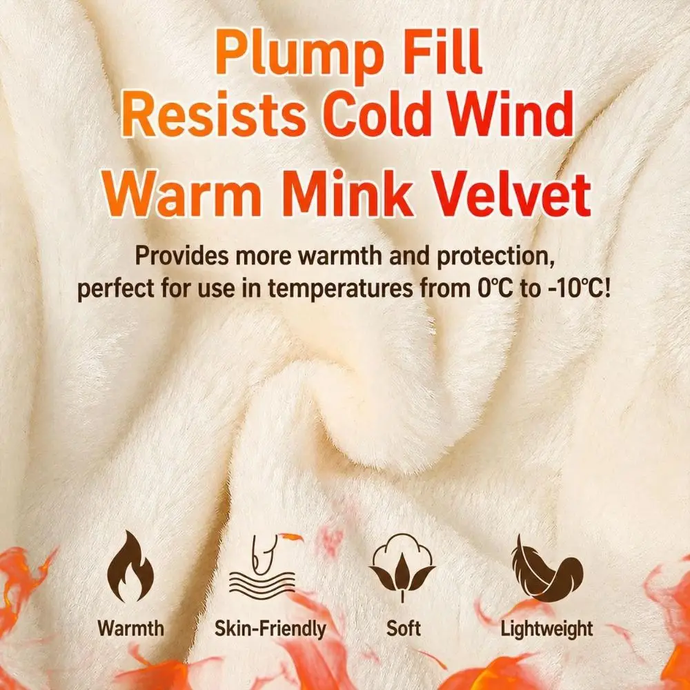 Fleece Lined Winter Ear Flap Hat Water Repellent Windproof Fleece Lined Hat Heat Retaining Double Layer Cold Weather Hat