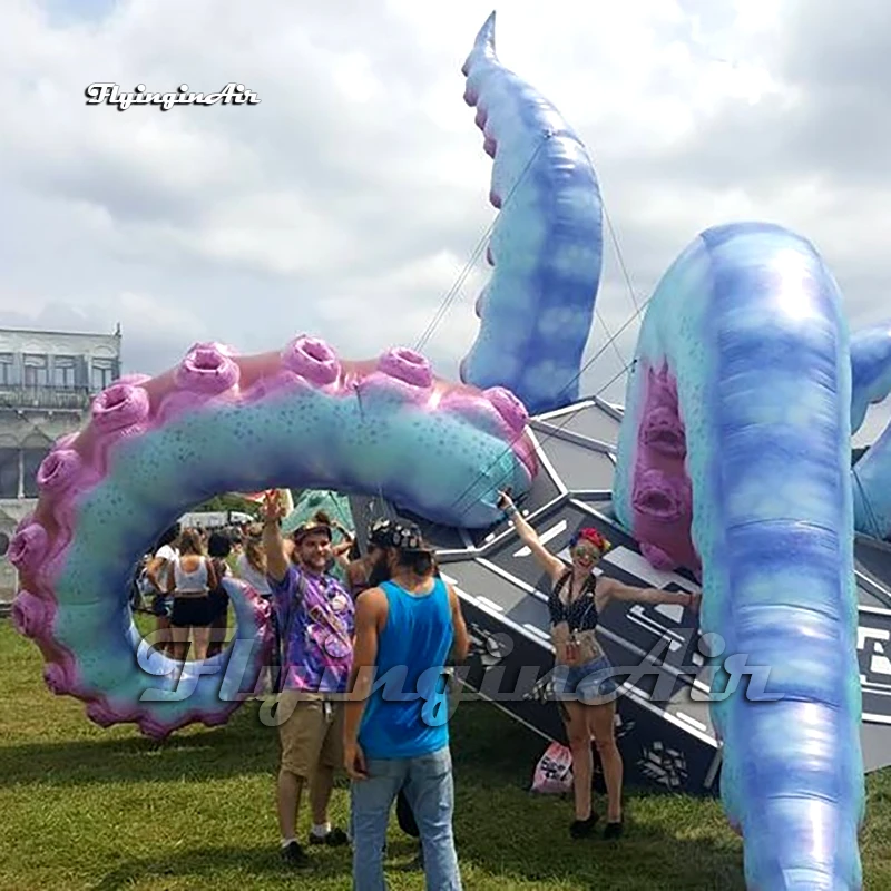 

3m/4m/5m/6m/7m Large Inflatable Octopus Sucker-bearing Tentacle Stage Backdrop For Concert Decoration