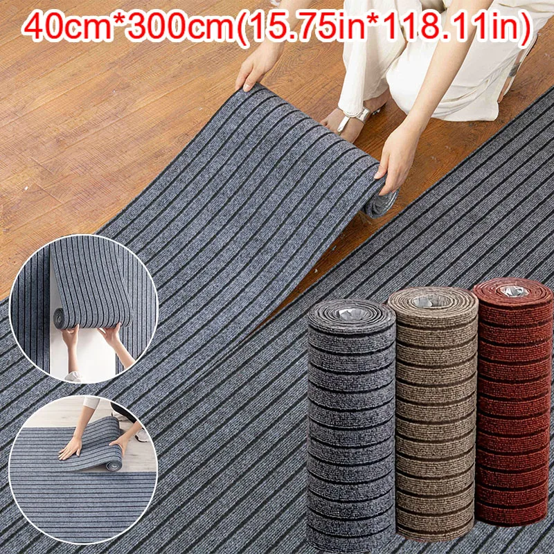 

40 cm × 3 m DIY Solid-Color Striped Kitchen Doormat, Floor Mat, Room Decor, Non-Slip Rug, Home Decor, Hallway Rug