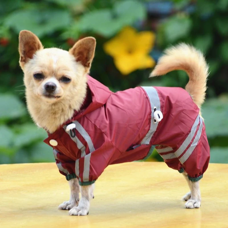 Ropa impermeable para perros pequeños, abrigos de lluvia para mascotas, chaqueta para cachorros, Yorkie, Chihuahua, productos para mascotas, 30S2