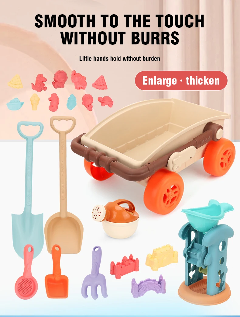 Kid Trolley Strand Speelspeelgoed Zandbak Schop Dierenvormen Strandaccessoires Graven Zand Speelgoed Buiten Kust Waterspel Kid Fun Gift