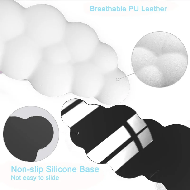 Cloud Mouse Pad with Wrist Rest and Keyboard , Ergonomic Gel Mousepad Computer , Pain Relie