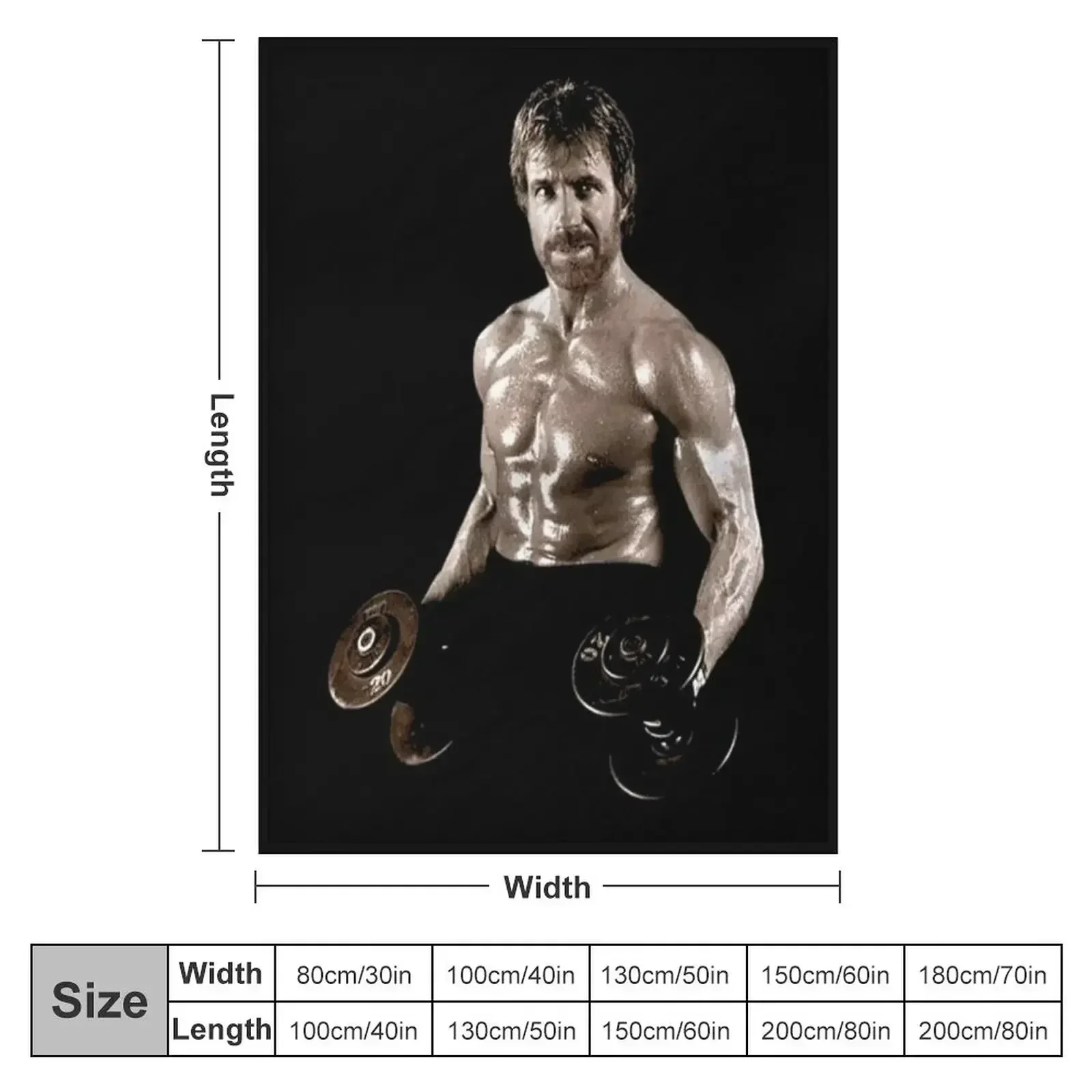 Chuck Norris Muscle Throw Blanket blankets ands Cute Custom Camping christmas decoration Comforter Blankets