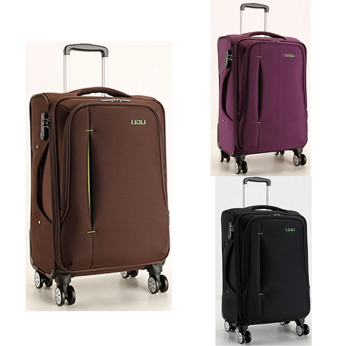 

20"22"24"26"28"32" Travel Soft Fabric Suitcase On Wheels Oxford Cloth Trolley Rolling Luggage Boarding Case Valise Free Shipping