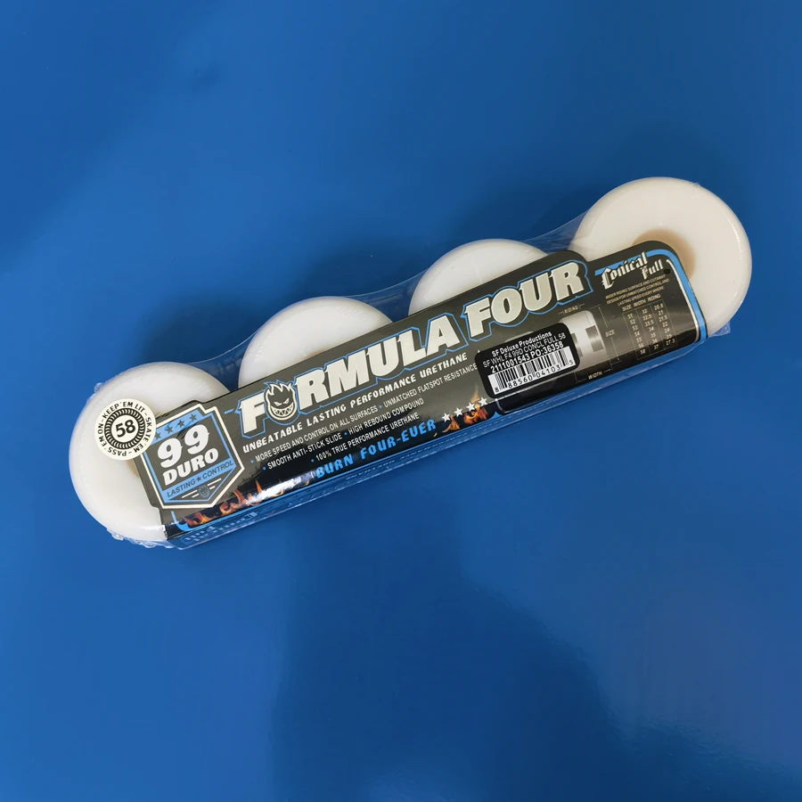 58MM SF skateboard wheel full conical and round shapes 99D 101D good quality pu polyurethane skate wheel