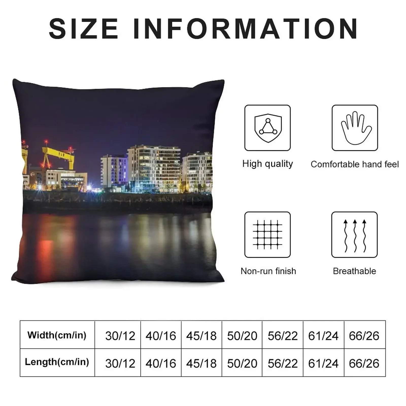 Belfast Cranes Cityscape Titanic Quarter Northern Ireland Throw Pillow Custom Cushion Photo anime girl pillow