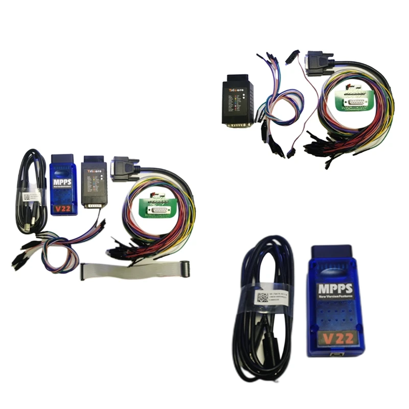 MPPS V22 Master Tricore+Multiboot+Breakout Tricore Cable+Bench Pinout Cable No Limit Perfect Kit