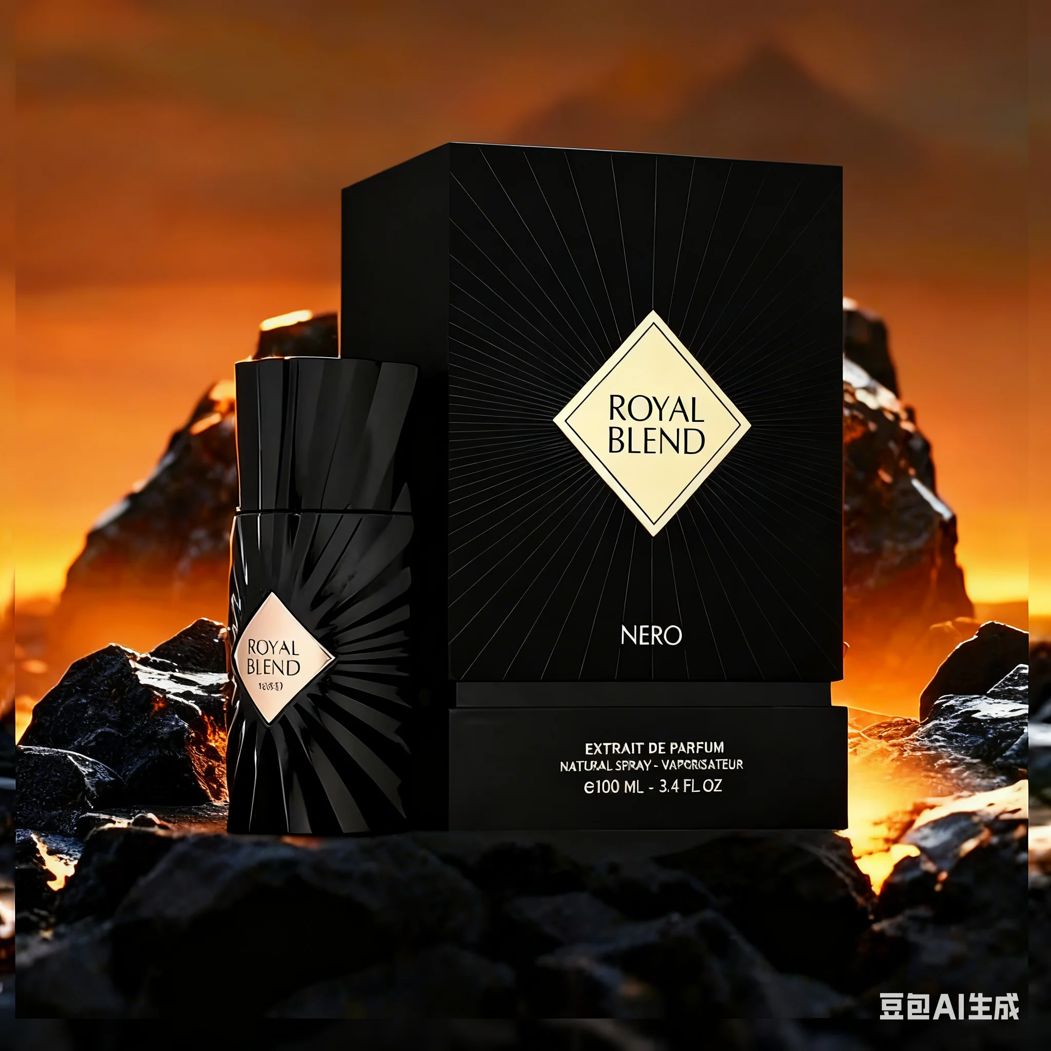 Royal Blend Nero French Avenue Para Hombres Y Mujeres 100ml/3.4oz Citrus Perfume, Summer Fragrance, Sleek Packaging, Beachs