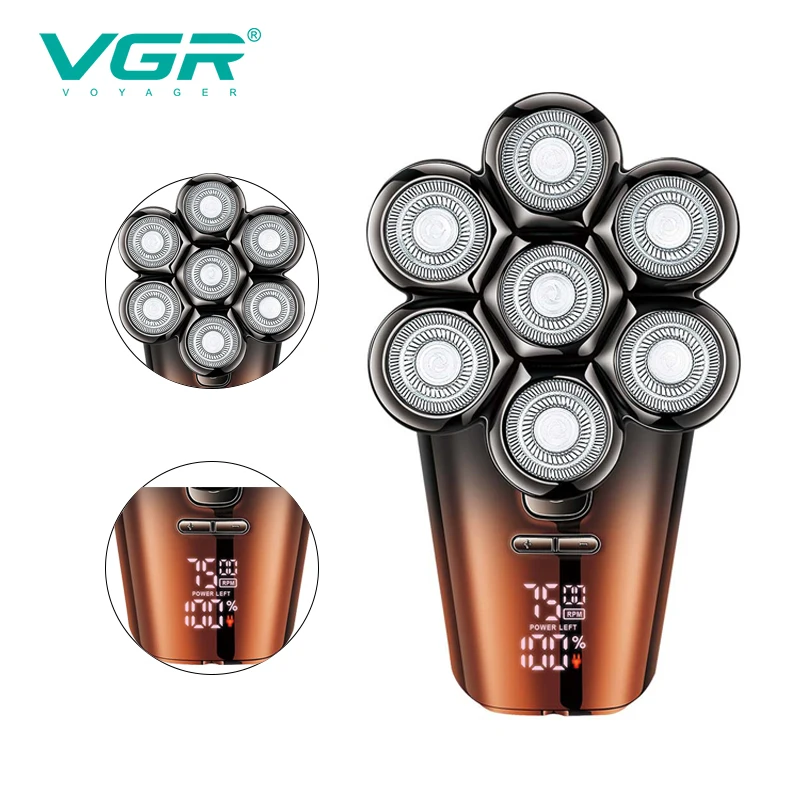 VGR 327 เครื่องโกนหนวดไฟฟ้า 5-in-1 เครื่องโกนหนวดมัลติฟังก์ชั่น USB Body Wash Hair whitening clipper