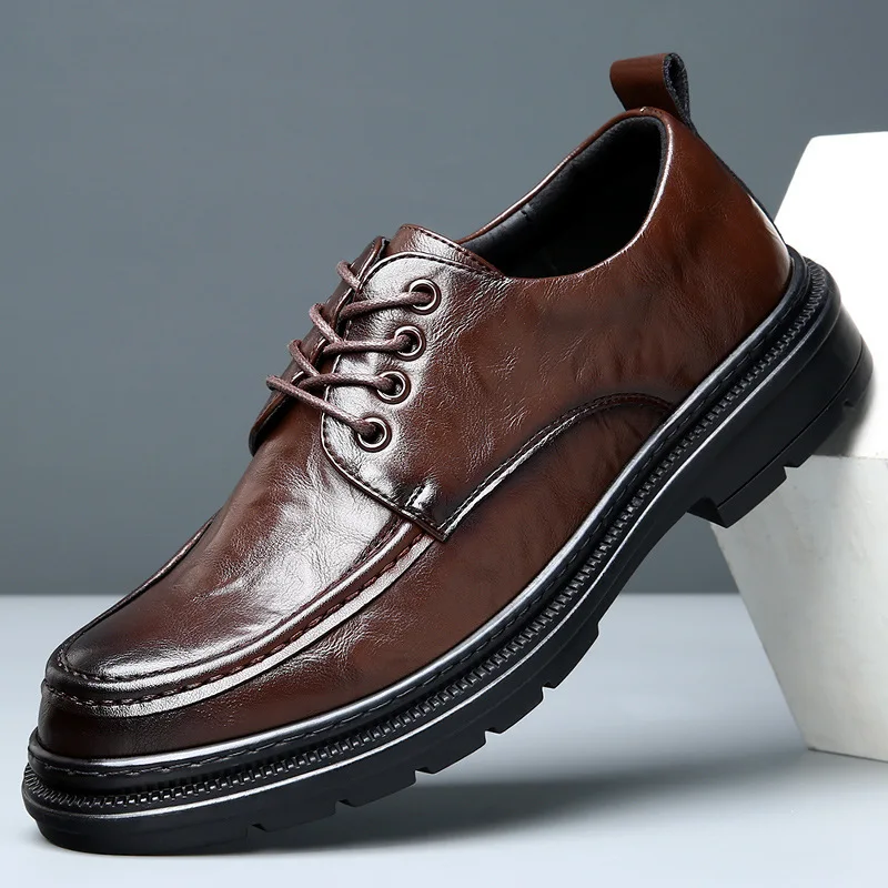 

Oxfords Shoes Men Outdoor Social Sneakers Men Genuine Leather Casual Lace Up Walking Shoes Men Fashion Brown Shoes for Man 2024