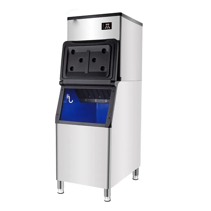 Cube Ice Machine 150 Kg Per Day Air Cooled Granular Led Display Portable High Capacity