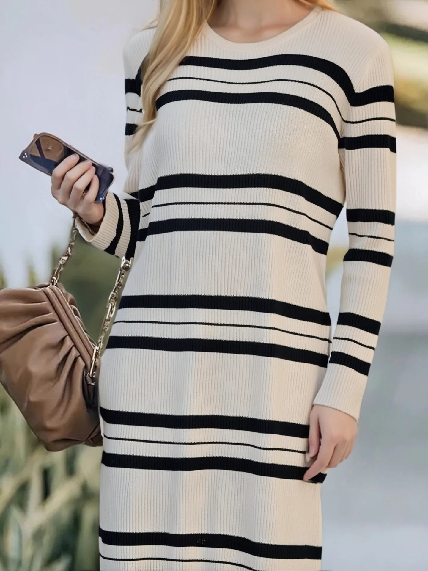 

Knee Length Pullovers For Woman Collar Sweaters Jumpers Women Chunky Ribbed Relaxed Fit Commuting Lady Korean Style All-Match OL