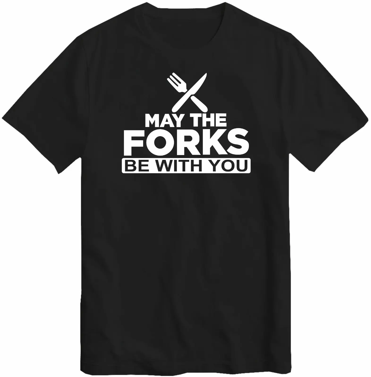 May The Forks Be with You BBQ Lover T-Shirt Meat Lover Cooking Gifts for Dad,Husband, Chef, BBQ Party Tailgating T Shirt Top