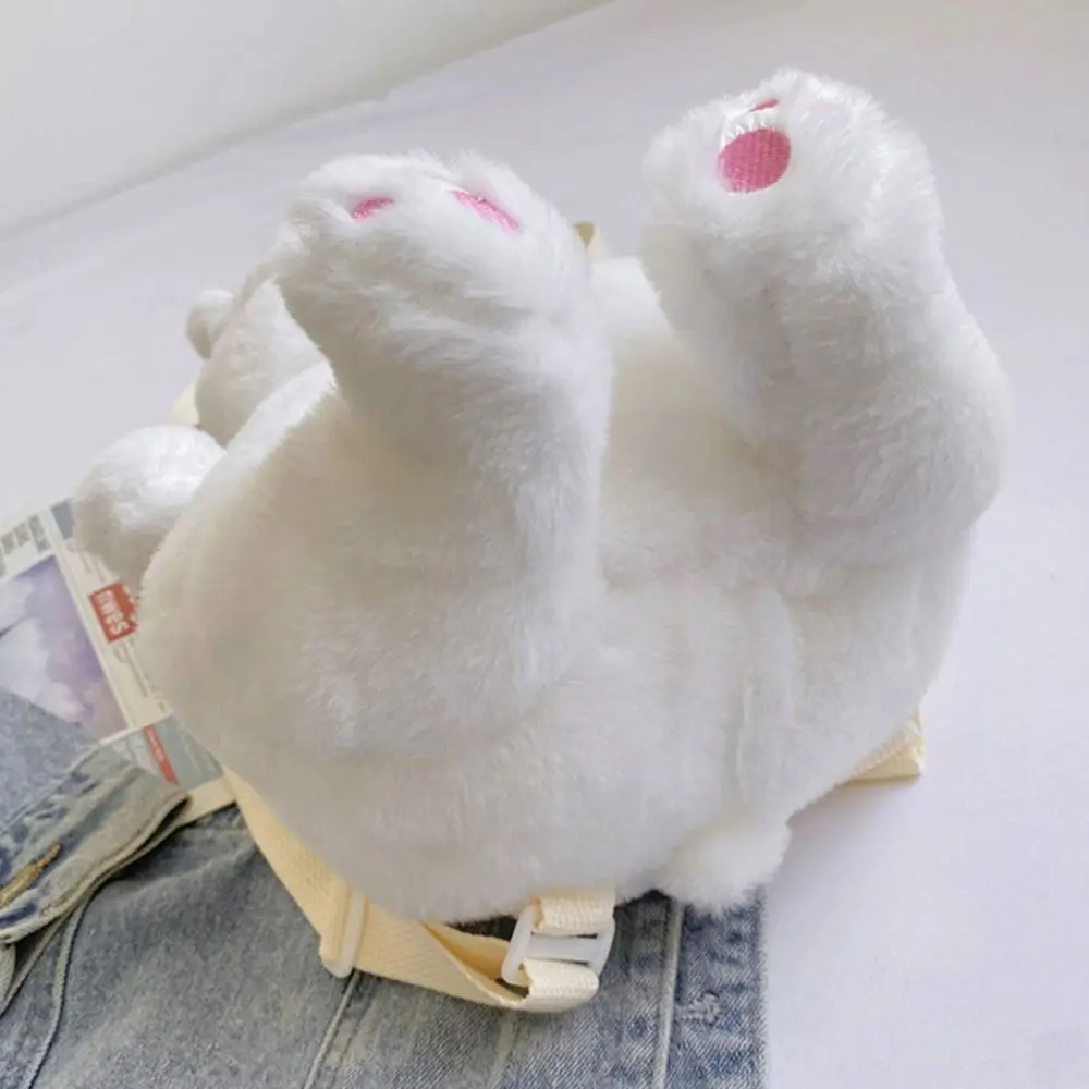 Anime Plush Backpack Duck Rabbit Shape Shoulder Bag Cartoon Cute Soft Plush Toy Bag Kawaii Bag