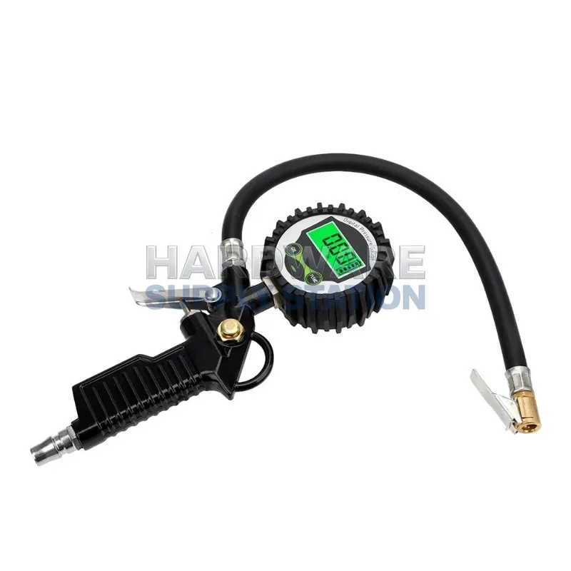 

High precision tire pressure gauge, LCD display, onboard tester, inflation monitoring and pressure gauge