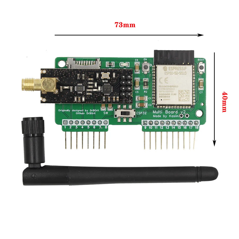 ESP32 WiFi NRF24 2.4GHz Wireless Antenna Dev Board, Open‑Source Expansion Module for Hand‑held Research Device