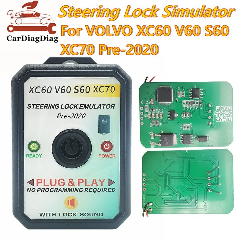 

Для Volvo XC60 V60 S60 XC70 Pre-2020 Симулятор блокировки рулевого управления со звуком блокировки без программирования Plug & Start Support Модель автомобиля 2020
