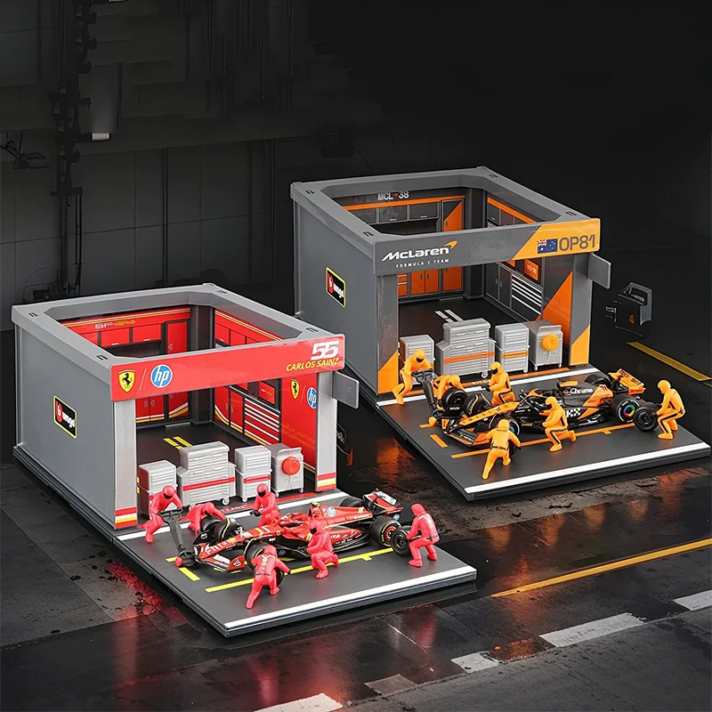 New In Stock Bburago 1:43 Mclaren Mcl38 F1 Pit Pass Set Alloy