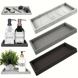 1pc Multi-Purpose Silicone Vanity Tray for Bathroom and Dressing Table - Organize Soap, Shampoo, Perfume, Jewelry and More