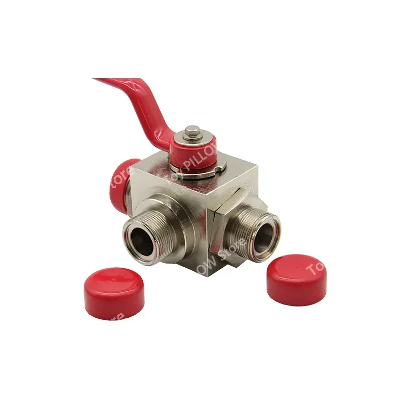 

1 piece good quality High pressure hydraulic two-position three-way ball valve male 22*1.5