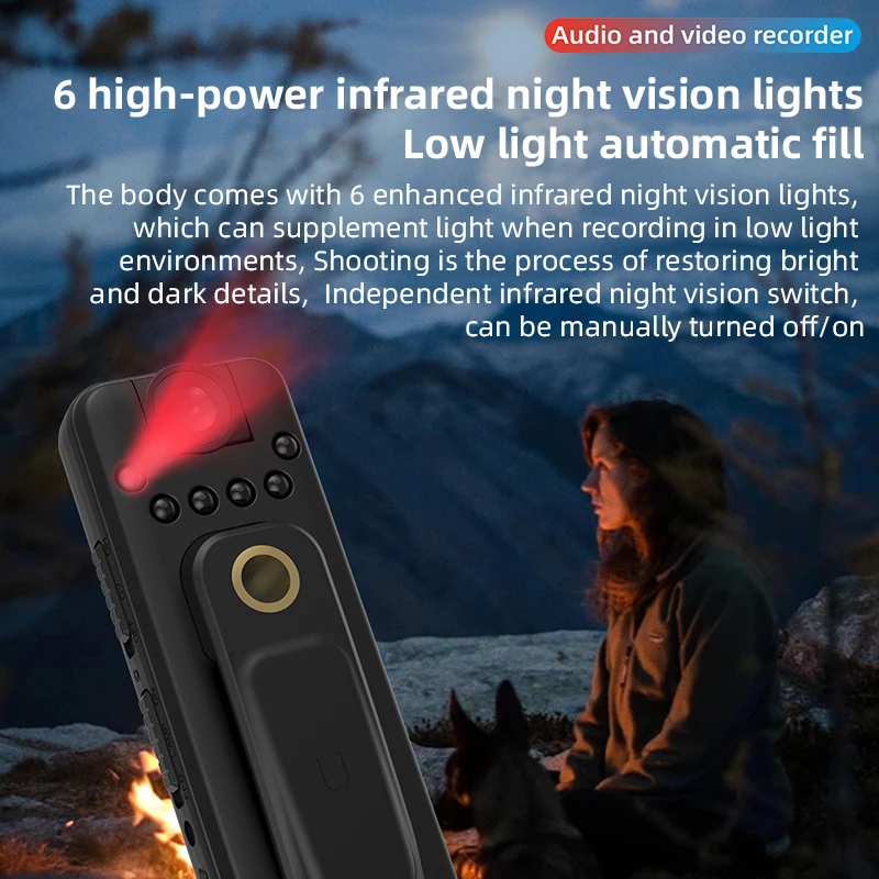 ボディミニカメラ Wifi 1080P ポータブル小型デジタルビデオレコーダー 180度回転 多目的赤外線暗視マイクロカメラ