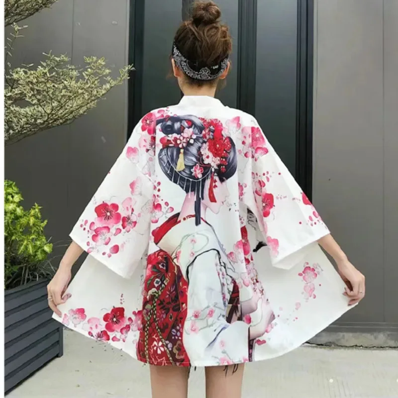 

Summer women Cape Harajuku Chinese style cloak woman clothes casual kimono wraps fashion 3D print poncho vintage Hanfu men shawl