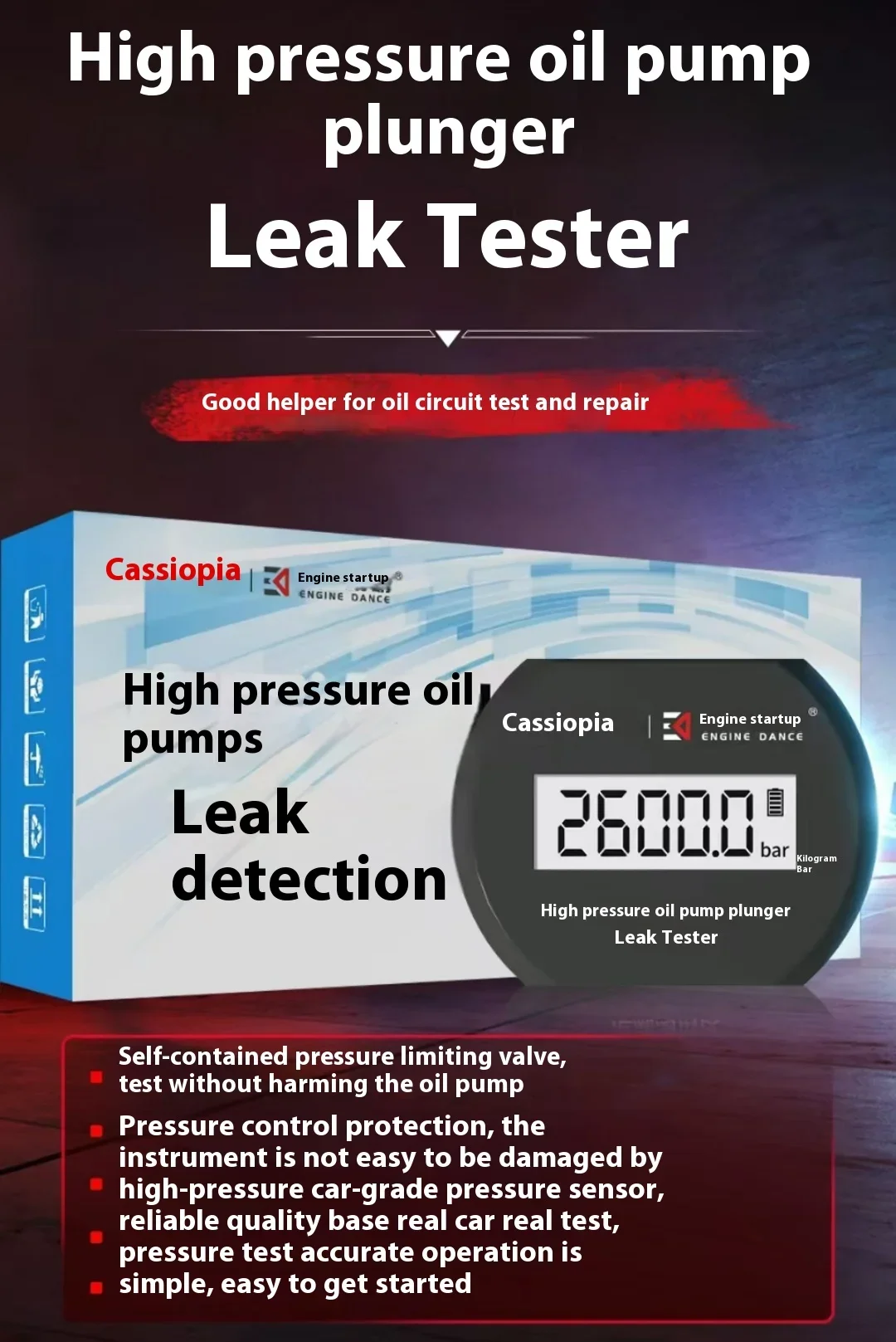 CRIN Hochdruck-Ölpumpen-Kolbenleckage-Tester Reparaturwerkzeuge – Detail 4