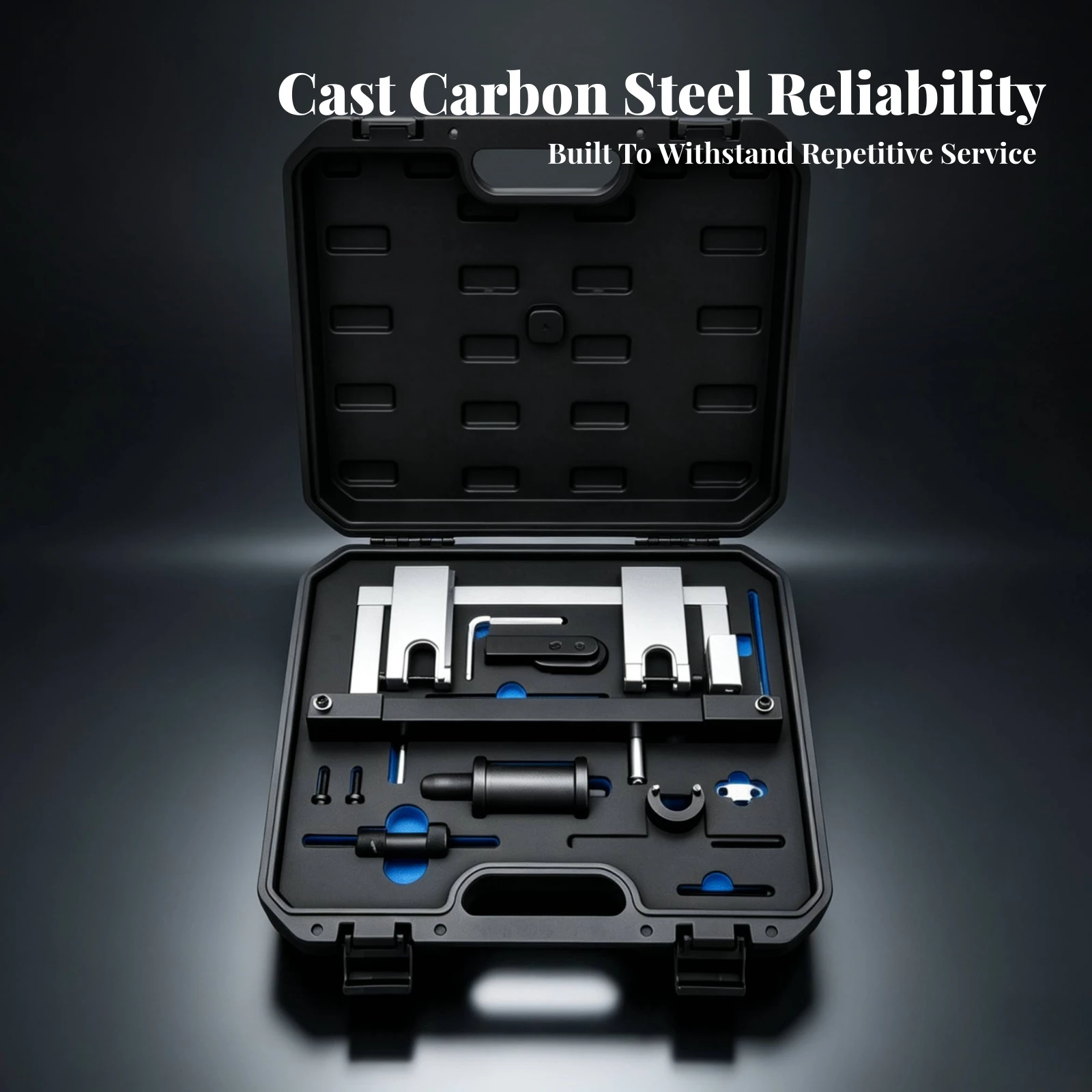 Timing Tool Kit with Carrying Case Carbon Steel Timing Tool Kit Carrying Case Portable Stable for Mechanics, Auto Repair Shop