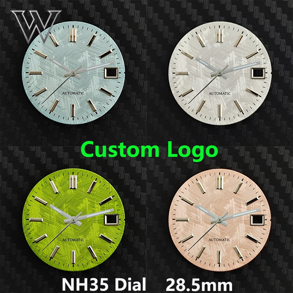 28.5mm NH35 Dial Custom Logo Dial GS Surface model without luminous dial NH35 Movement Watch Accessories Repair Tools