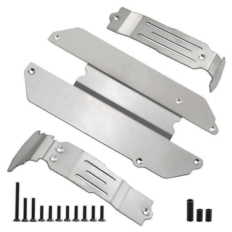 Stainless Steel Chassis Armor Guard Protection Protector Skid Plate for TRAXXAS Mini Slash 4X4 108164-1 RC Car Upgrade Parts