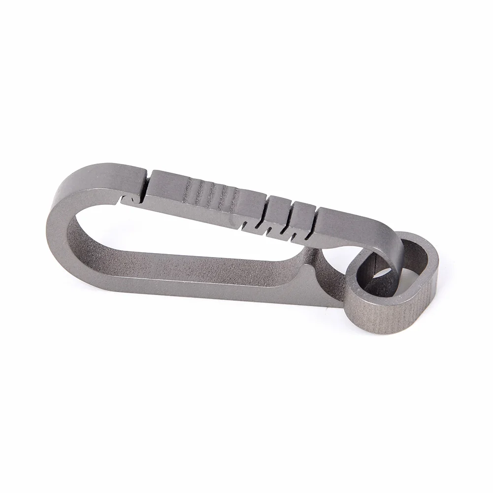 1pcs Car Keychain Titanium Alloy Length: 55mm TC4 Titanium alloy Waist Backpack Buckle Carabiner Hanging Holder