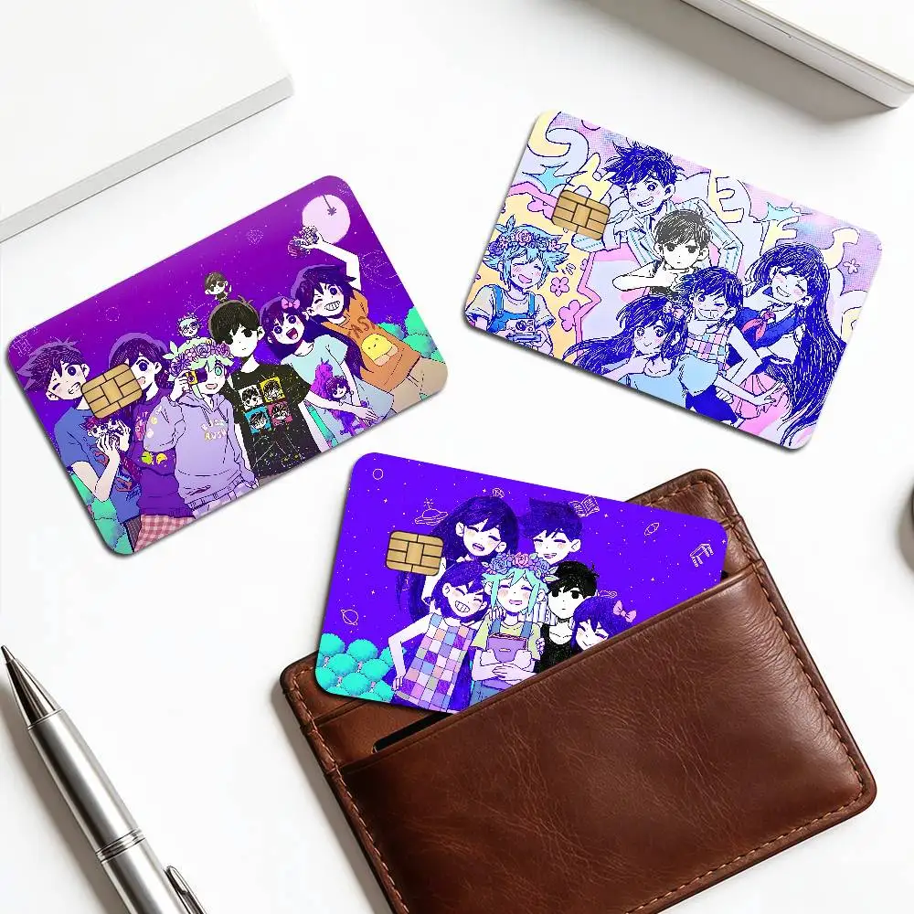 Popular Horror RPG O-Omori Cartoon Credit Card Skin Stickers for Bank Card Bus Metro Card Sticker Waterproof Women Gift