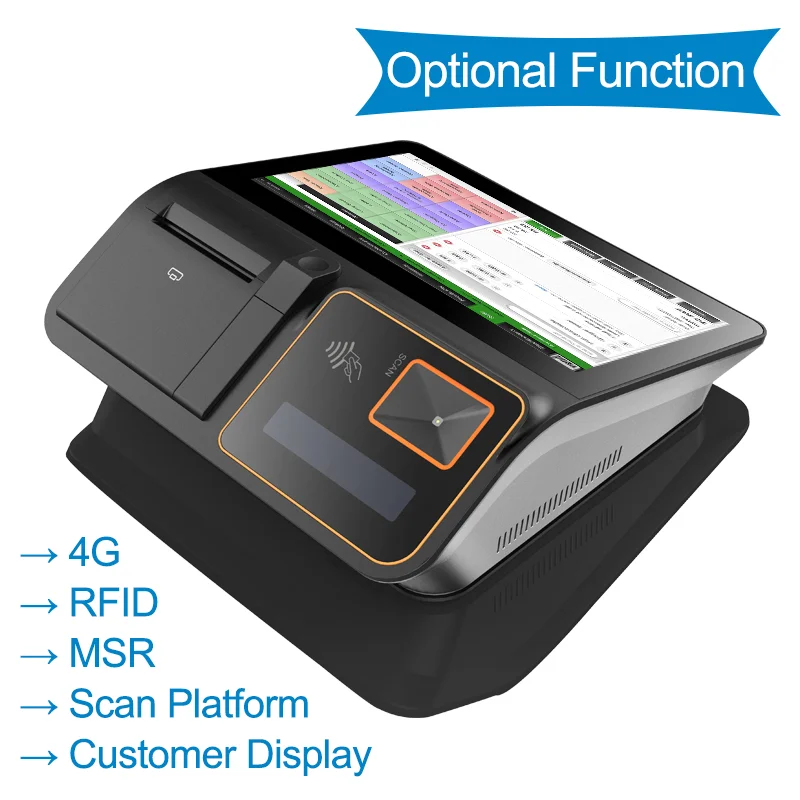 تاتش ويندوز اللوحي المحمول الكل في نقطة واحدة من نظام نقاط البيع Pos Terminal Windows Tablet مع طابعة MHT-D1 11.6 بوصة 10 بوصة