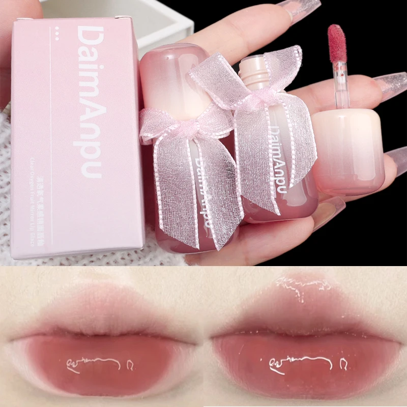 Spiegel Wasser Licht Lip Gloss Feuchtigkeitsspendende Anhaltende Glanz Flüssigen Lippenstift Wasserdicht Kristall Gelee Sexy Lip Tint Koreanische Kosmetik